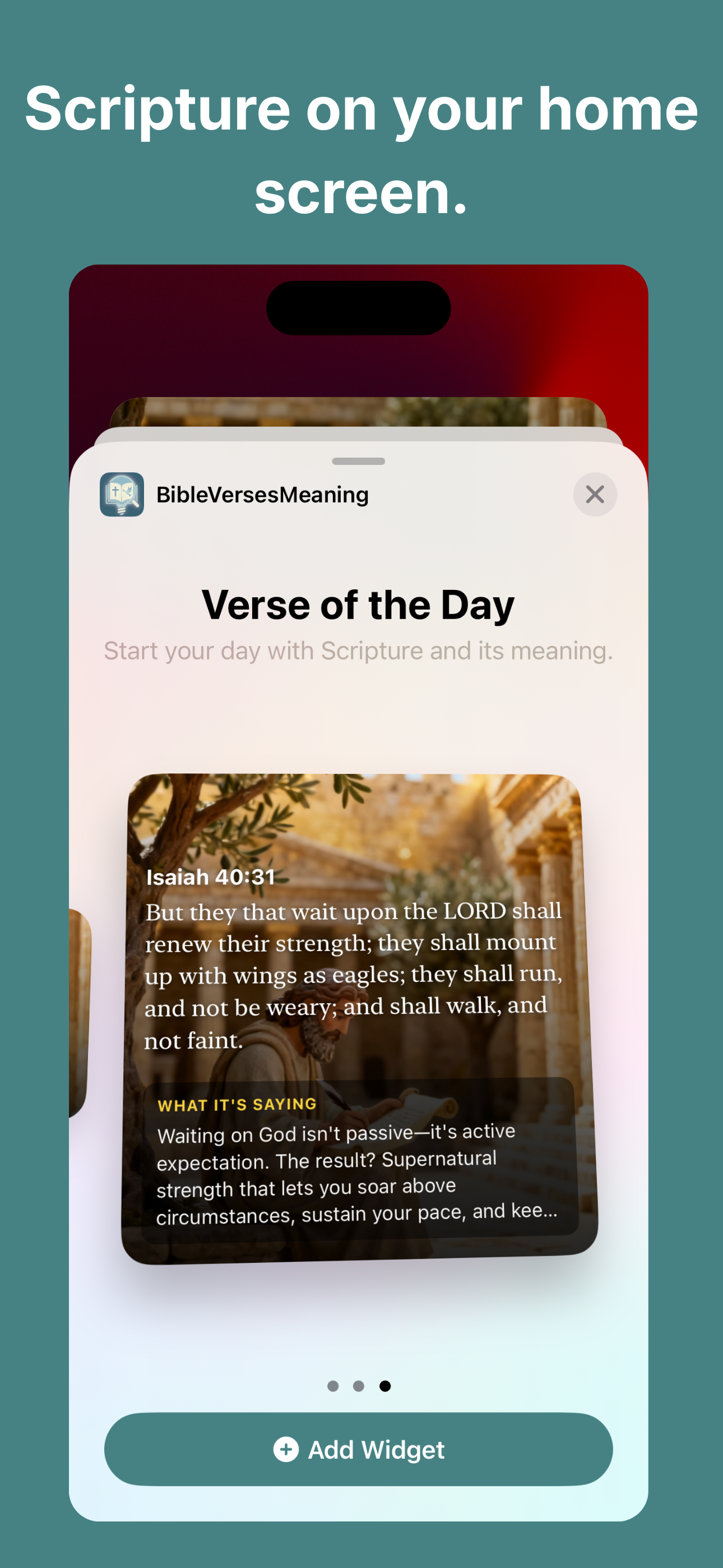 VOTD Widget Screenshot